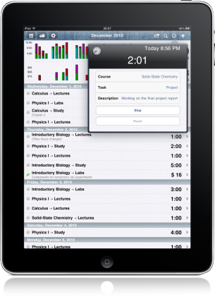 Student Time Tracker on the iPad; iPad