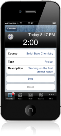Student Time Tracker on the iPhone