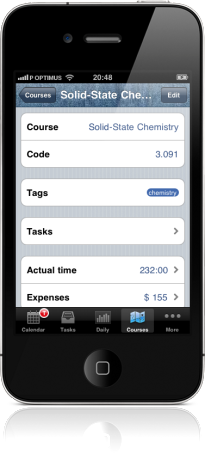 Student Time Tracker on the iPhone